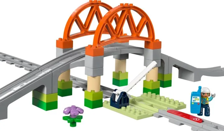 LEGO duplo 10426 Eisenbahnbrücke und Schienen – Erweiterungsset
