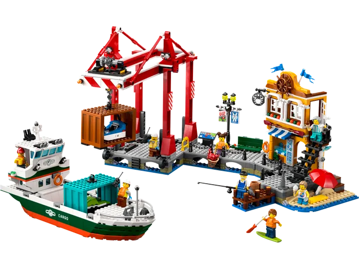 LEGO city 60422 Hafen mit Frachtschiff
