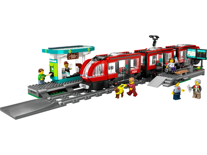 LEGO city 60423 Straßenbahn mit Haltestelle
