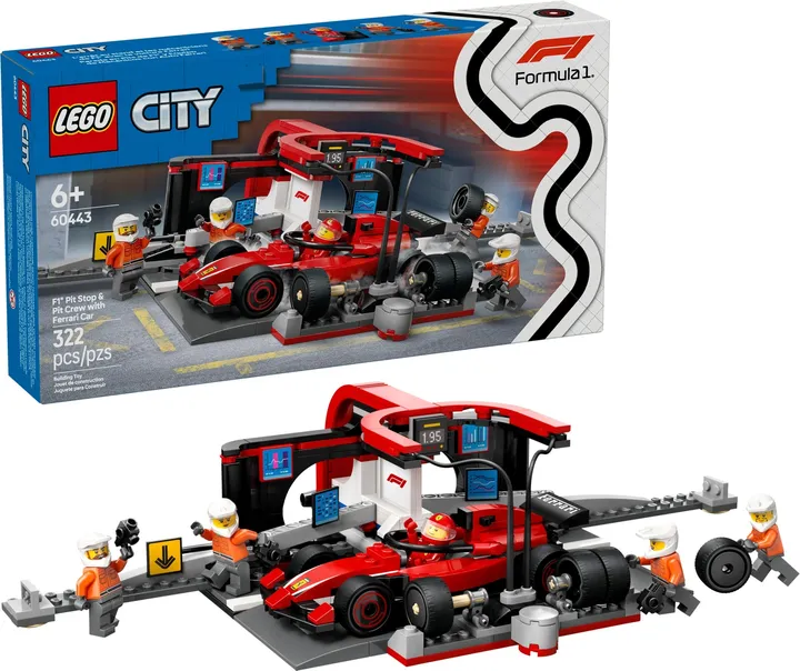 Vorschaubild 2 LEGO city 60443 F1® Boxenstopp mit Boxencrew und Ferrari Flitzer
