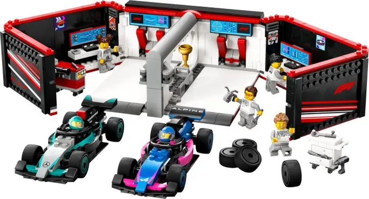 LEGO city 60444 F1® Garage mit Mercedes-AMG & Alpine Rennautos
