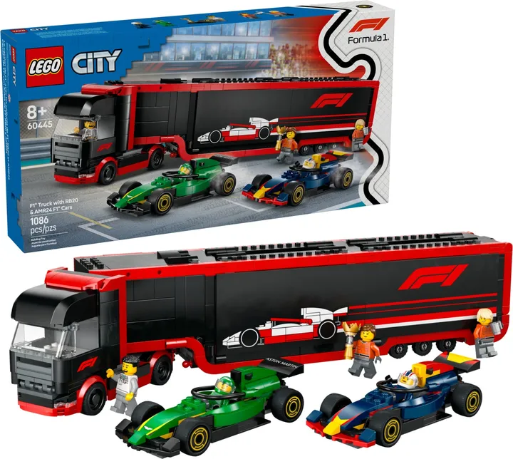 Vorschaubild 2 LEGO city 60445 F1® Transporter mit RB20 & AMR24 F1® Rennautos
