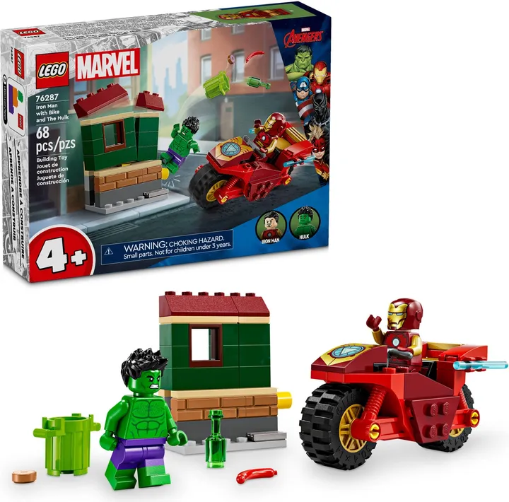 Vorschaubild 2 LEGO super heroes 76287 Iron Man mit Bike und der Hulk
