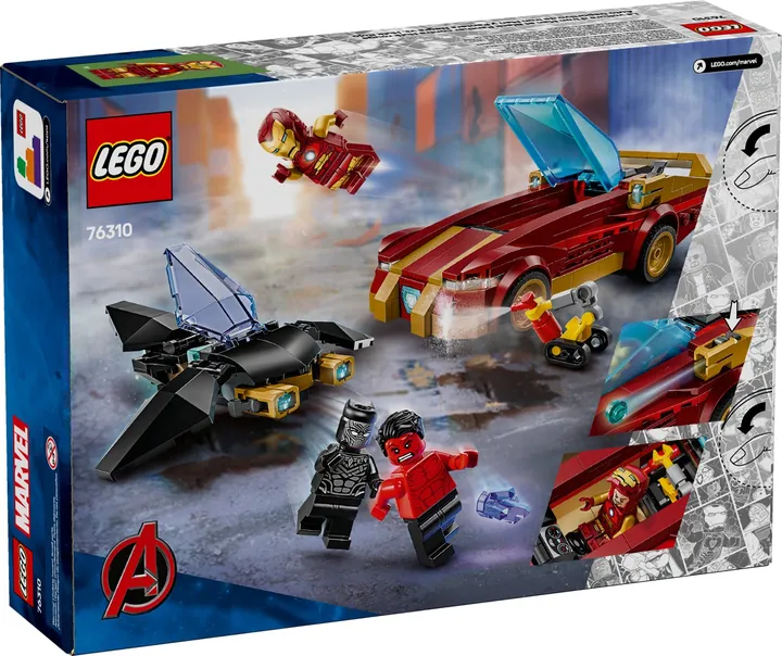 Vorschaubild 2 LEGO super heroes 76310 Iron Man Auto und Black Panther vs Red Hulk
