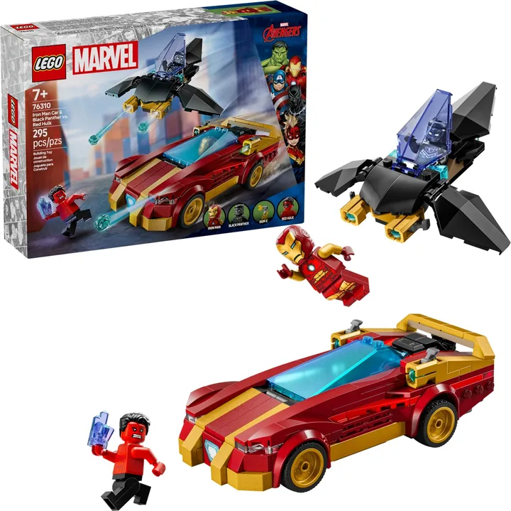 Vorschaubild 3 LEGO super heroes 76310 Iron Man Auto und Black Panther vs Red Hulk
